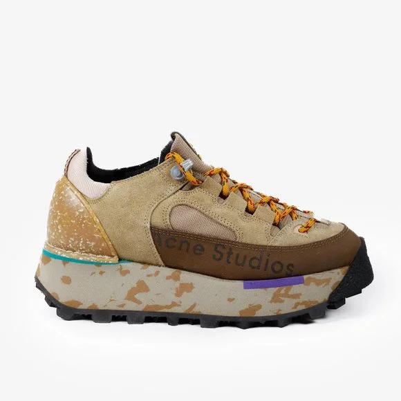 Acne Shoes Acne Studios Berton Beige Suede Platform Hiking